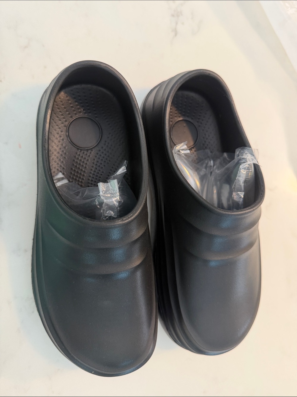 Relief Forms Black Slip-On Clog Mules PILLOW SLIDES